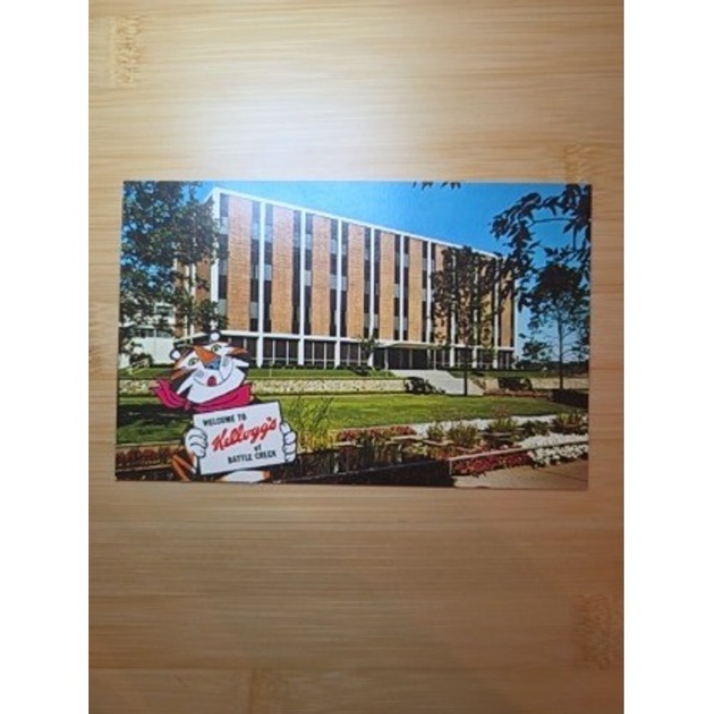 Vintage Kelloggs Battle Creek Michigan Postcard Tony the Tiger